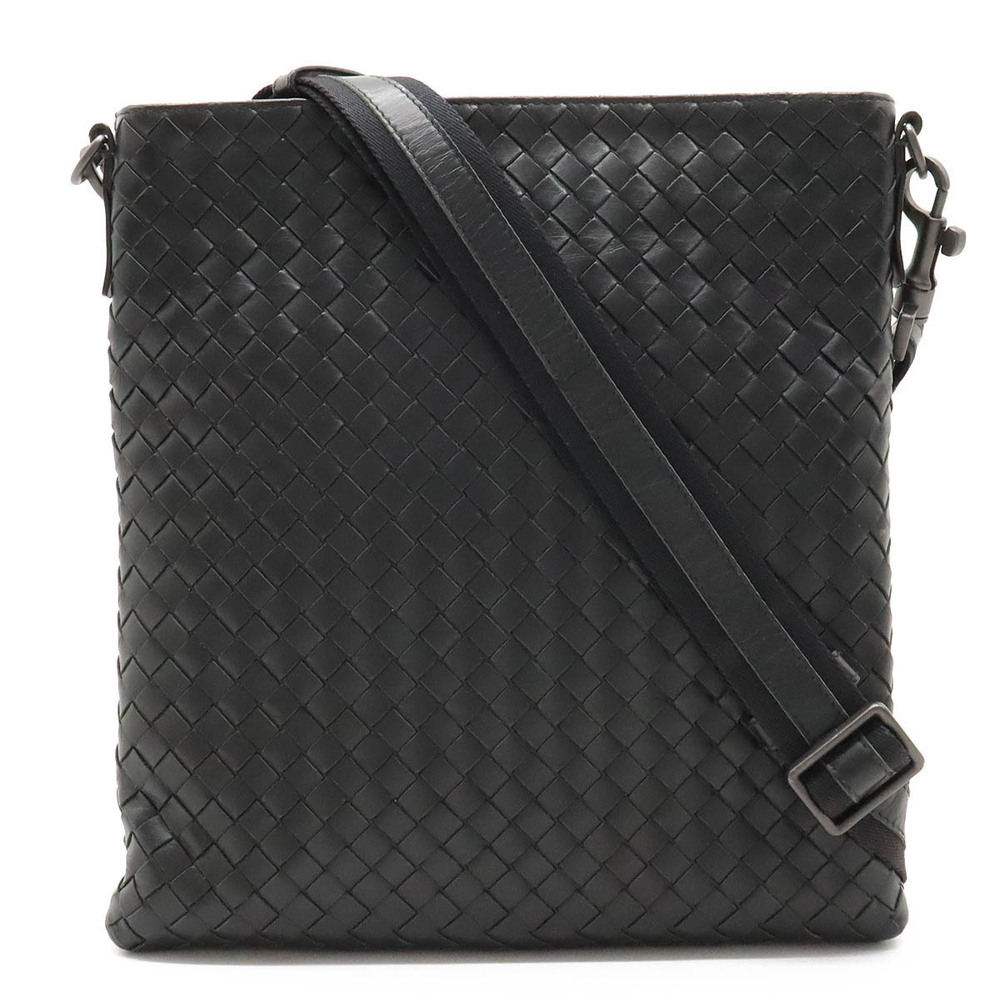 BOTTEGA VENETA Intrecciato Crossbody Bag Black